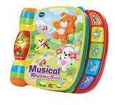 VTech Baby Musical Rhymes Book, Nursery Rhyme Book with 2 Modes of Play, Baby Sensory Toy with Music, Lights and Sound, Baby Book for Language Skills and Reading, Learning Toy for Ages 3 Months +