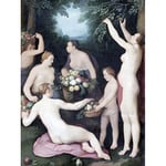 Artery8 Van Haarlem Pomona Receiving The Harvest Of Fruit Large XL Wall Art Canvas Print