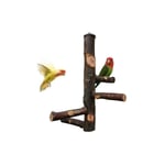 Joody Perchoir pour Cage de Perroquet Jouets pour Perruche Perchoir en Bois Naturel pour 3 ou 4 Petits ou Moyens, Cacatoès, Conure, Perruche, Oiseau