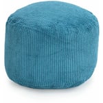 Loft25 - Pouf pour salon, Pouf rond d'intérieur en velours côtelé pour repose-jambes, Pouf ergonomique 30x44 cm pour adultes et enfants, Pouf