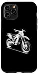 Coque pour iPhone 11 Pro Dirt Bike 3D Wireframe – Vintage Moto Lover