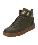 PUMA Mixte Rebound Rugged Basket, Burnt Olive-Burnt Olive Team Gold, 40.5 EU