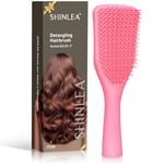 SHINLEA Brosse à cheveux démêlante ultime, brosse à cheveux démêlante pour cheveux mouillés et secs, réduit la casse, élimine les nœuds, glisse à travers les enchevêtrements, tous les types de cheveux