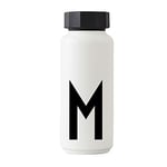 Design Letters Bouteille Isotherme| Gourde Isotherme 500ml Bouteille d'eau Isotherme sans BPA | Inox Reutilisable Chaud de 12 hrs Froid Jusqu’à 24 hrs | Gourde Sport pour Enfant, femme, Voyage - Blanc