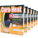 6x Cura Heat Acute Back Pain Max Size 2 Heat Patches 24H Warm Pain Relief