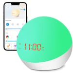 Homidy Alarm Clock for Kids, All-in-one Sleep Trainer, Toddler Alarm Clock, Portable Baby Sound Machine, Rechargeable Children’s Night Light Clock, for Bedroom (4th Gen,2024 Release)