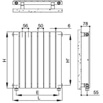 Irsap Spa - Radiateur décoratif vertical eau chaude Piano 2 blanc 1820x792x46mm - 2180W - raccordement hydraulique latéral 1/2 - i.r group (irsap)