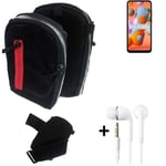 Shoulder bag / holster + earphones for Samsung Galaxy A11 Belt Pouch Case