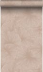 Origin Wallcoverings papier peint effet 3D feuilles vieux rose - 50 x 900 cm - 348009