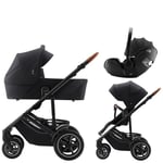 Britax Smile 5Z Duovogn, Pakke med Baby-Safe Pro Bilstol, Galaxy Black