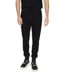 Bas Jogging Versace Jeans Couture Noir - 73gaa3b1 73up314 Print Logo Flock