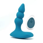 Remote Controlled Vibrating Prostate Massager Blue - USB TPE