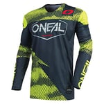 O'NEAL | Maillot Moto vélo | Moto Enduro | Séchage Rapide et matériau léger, Offre Une Grande liberté de Mouvement, Coupe Slim Fit | Maillot Mayhem Covert | Adulte| Anthracite/Jaune Fluo | Taille XL