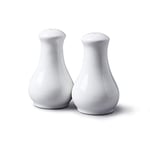 WM Bartleet & Sons - Traditional Porcelain Salt & Pepper Pot Shaker Cruet Set (13cm) - Pear Shape Body for Easy Use - Made from Premium Porcelain - Classic Smooth Finish