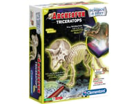 Clementoni Clementoni, Science & Play, Archeofun Triceratops Glow In The Dark, Puzzle, 61723, Unisex, 7+ Years Unisex