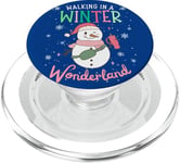 Walking In A Winter Wonderland Snowman Funny Ugly Christmas PopSockets PopGrip for MagSafe