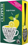 Clipper Organic Lemon Green Tea Bags | 120 Teabags (6x Boxes of 20) | Bulk Buy for Office, Home & Catering | Pure, Fair Trade Green Tea with Lemon | Natural Unbleached Plant-Based & Biodegradable