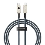 Baseus Hurtigladekabel USB-C til USB-C, 100W, 480mbps, 1m - Hvit