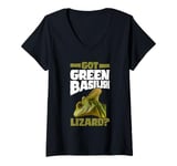 Womens Got Green Basilisk Lizard? Herpetologist Wildlife Zoology V-Neck T-Shirt