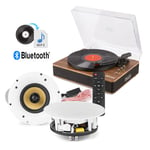 Vinyl Player with Wireless Bluetooth Speakers, Record to USB - RP162 WCS80 8"