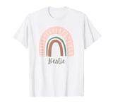 Bestie Neutral Pink Rainbow Matching Friends Girls BFFs T-Shirt