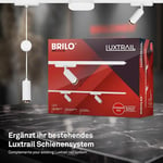 BRILONER - Système de rail Luxtrail kit d'extension, 2x spots LED, extensible, orientable, lampes, système de rail lumineux pour plafond, rail pour spots, lampe de plafond, plafonnier, 1m, noir