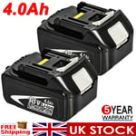 2x For Makita 18v 4.0ah Li-ion Lxt Battery Bl1840 194204-5 Bl1830 Bl1850 Bl1860