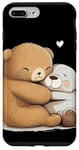 Coque pour iPhone 7 Plus/8 Plus Adorable câlin en peluche pour les amoureux des ours en peluche et des animaux en peluche