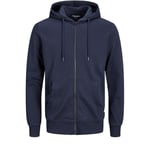 Sweat à capuche JACK & JONES + BASIC en coton mélangé bleu marine