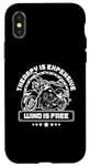 Coque pour iPhone X/XS Therapy Is Cher Wind Is Free Moto Bike Rider