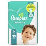 PAMPERS BABY-DRY SIZE 6 NAPPIES PACK OF19