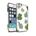 Stuff4 Gloss Phone Case for Apple iPhone SE Cartoon Cactus Scattered Plants Glossy Tough Shock Proof Bumper Cover