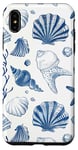 iPhone XS Max Blue Seashell Coastal Summer, Starfish, Women Case