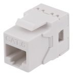 Kontaktdon Deltaco, Keystone, UTP, Cat6, LSA/110 terminering - Vit