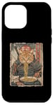 Coque pour iPhone 12 Pro Max Samurai Cat Loves Ramen Anime Drôle Anime Art Japonais Samouraï