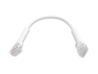 Ubiquiti UniFi Cat6 patchkabel - 10cm - hvit - ultratynn og fleksibel