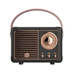 Retro bluetooth -yhteensopiva radio sisäänrakennetulla kaiuttimella 2ch hm11 kannettava musiikkisoitin tyylikäs vintage kotiin