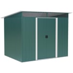 Garden Shed Outdoor Storage Tool Organizer with Double Sliding Door