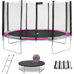 Kangui - Trampoline rond Ø430cm avec filet, échelle, bâche et kit d'ancrage - ralli 430