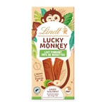 Lindt - Tablette LUCKY MONKEY Lait Fondant Pâte de Noisettes - Chocolat au Lait, 100g