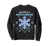 Walking In A Winter Wonderland Tie Dye Snowflake Christmas Sweatshirt