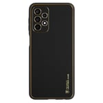 Case for Galaxy A23 5G / M23 5G Bi-material Faux-leather and Rigid Black