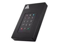 Apricorn Aegis Fortress L3 - Hårddisk - Krypterad - 2 Tb - Extern (Bärbar) - Usb 3.1 - Buffert: 8 Mb - 256-Bit Aes-Xts, Fips 140-1 Level 3 - Taa-Kompatibel