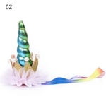 Baby Headband Unicorn Horn Headwear Crown Hairband 02