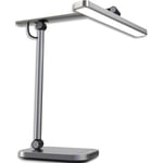 Unilux Lampe Pureline. Variation lumineuse et température. 35 000h, 3300-5800K. Hauteur max : 46cm. Grise