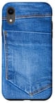 iPhone XR Cool Blue Jeans Denim Graphic Style With Cool Pocket Case