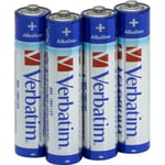 Verbatim Premium Alkaline, LR03 / AAA batterier, alkaliske, 1,5V, 4-pakke