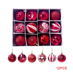 12pcs Christmas Tree Mini Hanging Baubles Decoration Ornament No.1