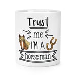 Trust Me I'm A Horse Man Makeup Brush Pencil Pot Funny Best Favourite Animal