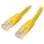 StarTech. com 0,3 m Cat5e Noir moulé RJ45 UTP Cat 5e Patch Cable – 0,3 m Patch Cord SPIG9 2 ft Jaune